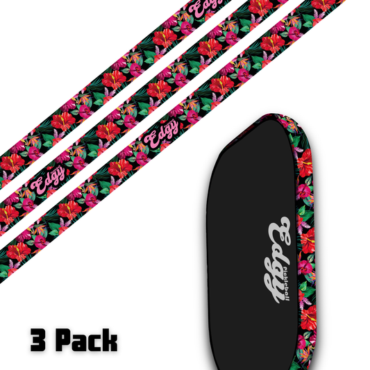 Realistic Floral Edge Tape (3 pack) - Pickleball Paddle Edge Tape